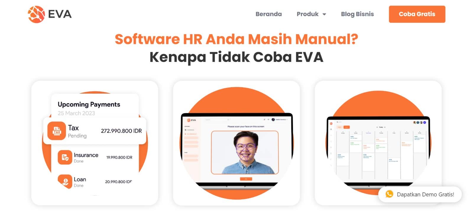 aplikasi absensi online (https://www.eva-hr.com/)