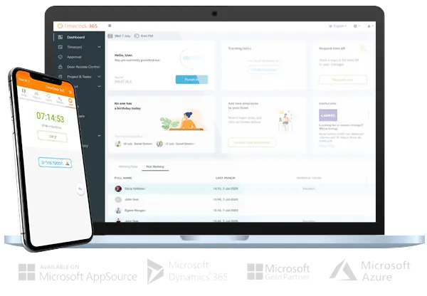 TimeClock 365 Dashboard