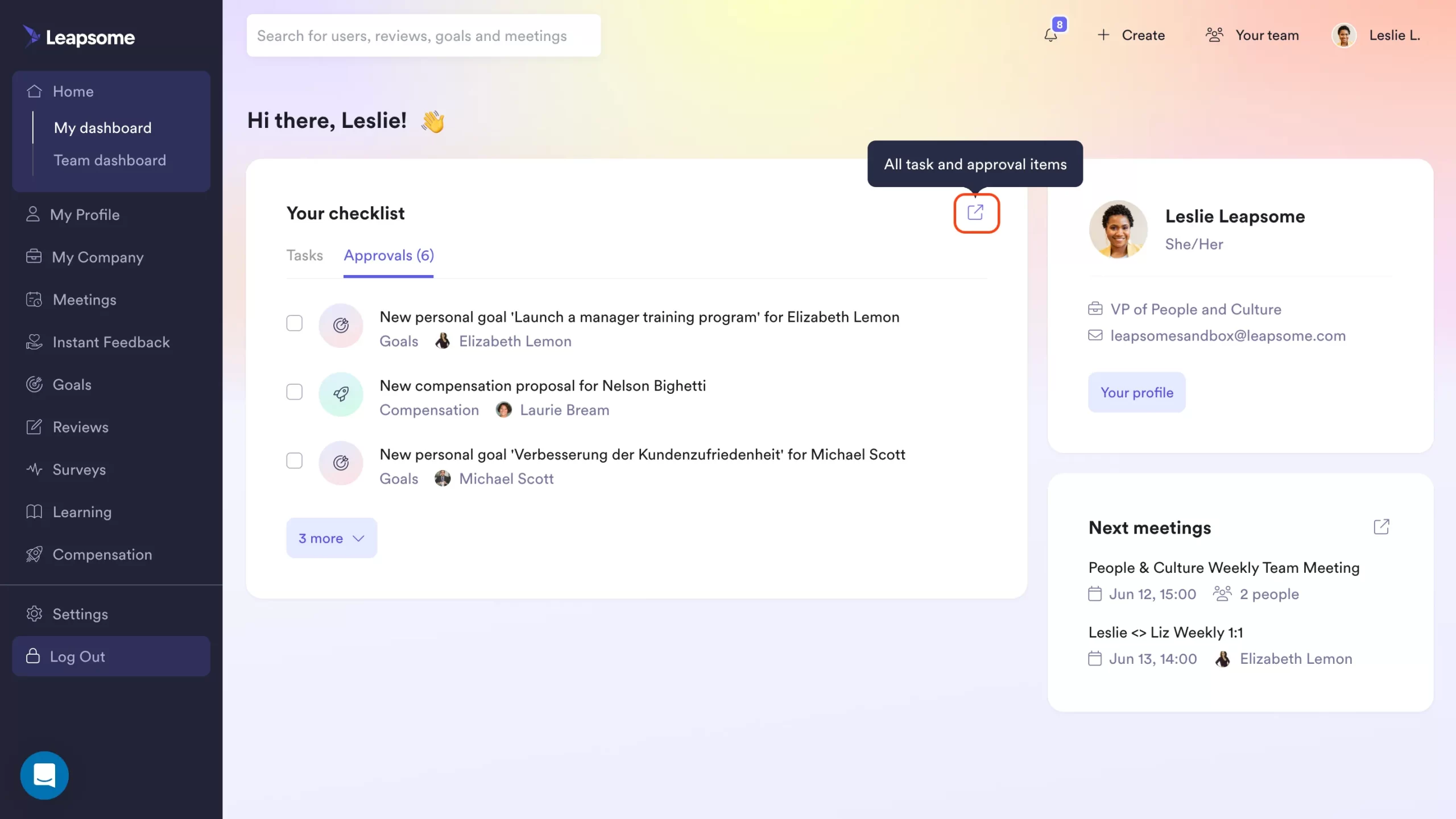 leapsome Software Manajemen Kompetensi