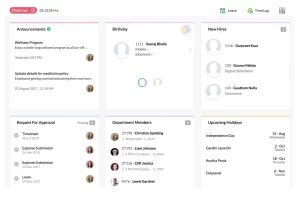 Zoho People dashboard